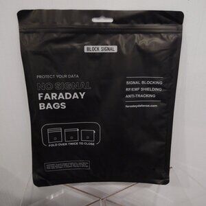 Faraday Bag Large size approx. 9"X9" Keeps your items secure and private